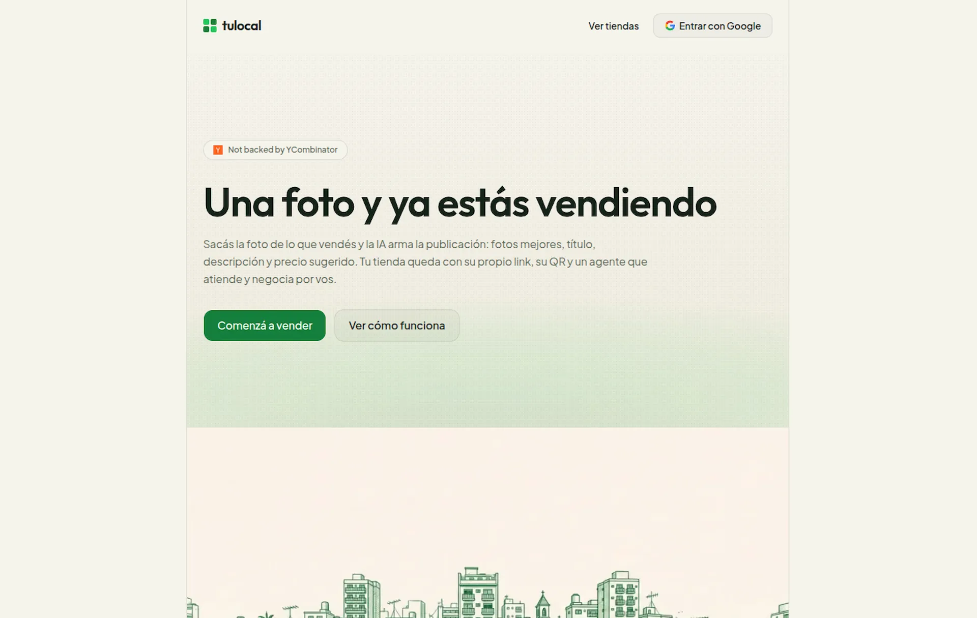 Tulocal landing page preview